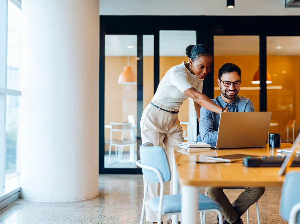 A Hirewick coach working through a career plan with a client